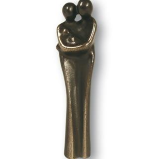 Bronzefigur forældre med baby