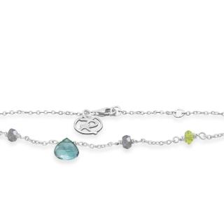 Armbånd med sten til kvinder, Grøn kvarts, grøn turmalin, flourit, peridot. Rabinovich smykker Drops